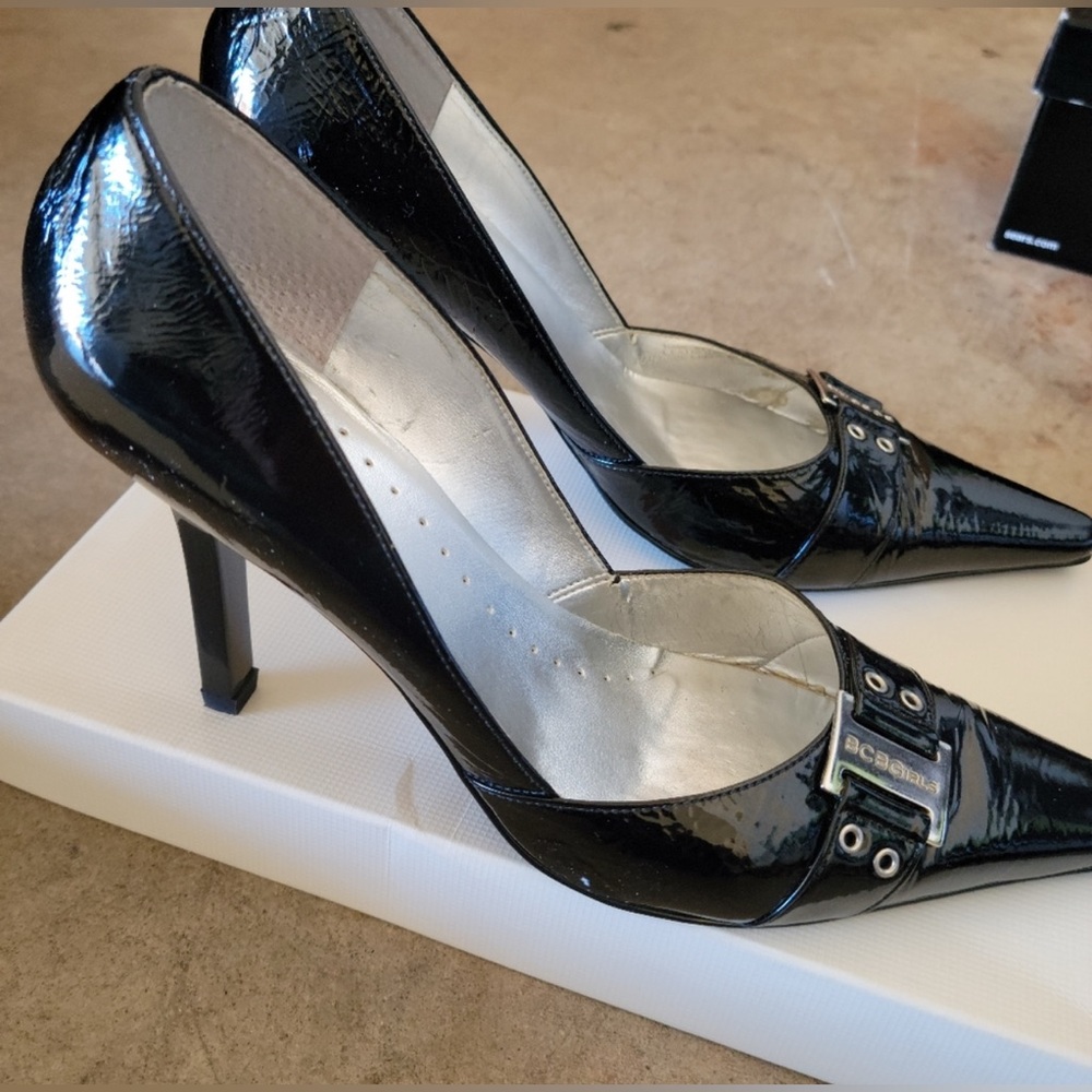 BCBGMaxAzria Black Stiletto Heels with Pointed Toe